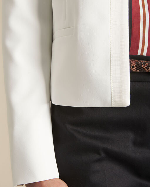 Veste écrue gros grain en microfibre charme ecru.