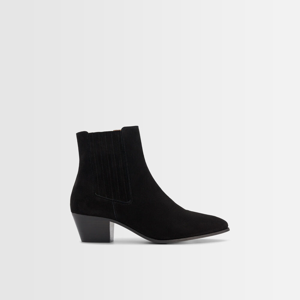 Bottines noires à talons gaby noir.