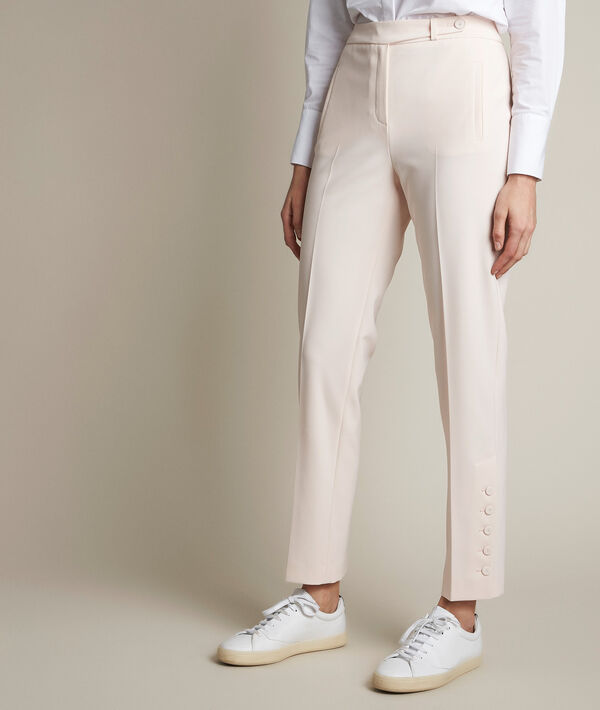 Pantalon en microfibre nude Ernesto | 1-2-3 Pantalon en microfibre nude Ernesto PhotoZ | 1-2-3
