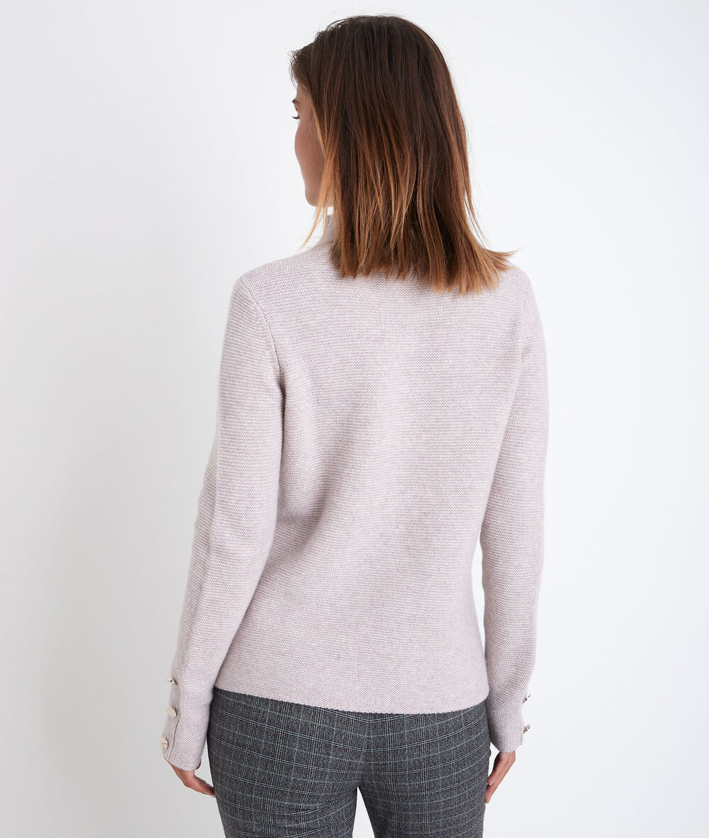 Pull en cachemire col montant parme rim parme.