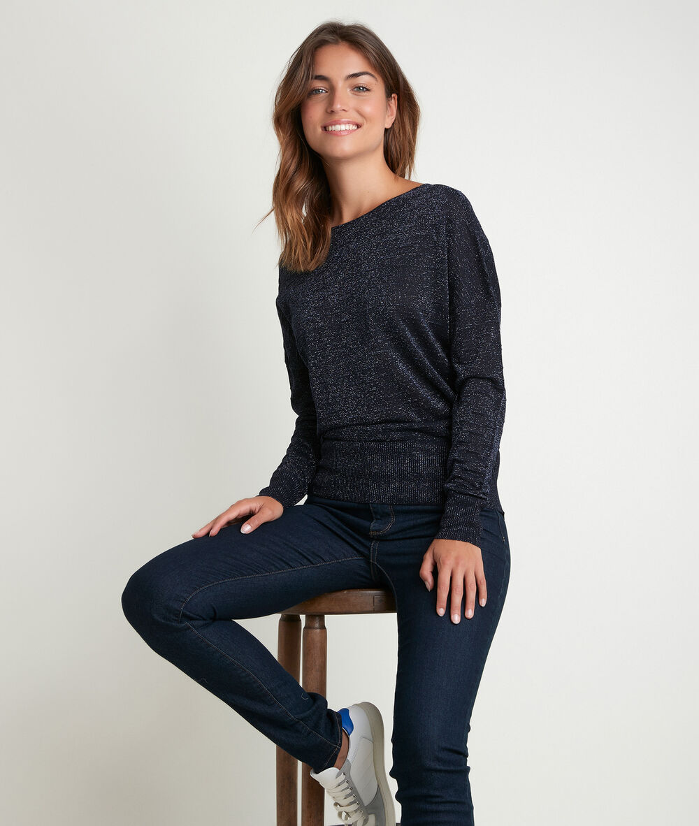 Pull marine brillant ringo marine.