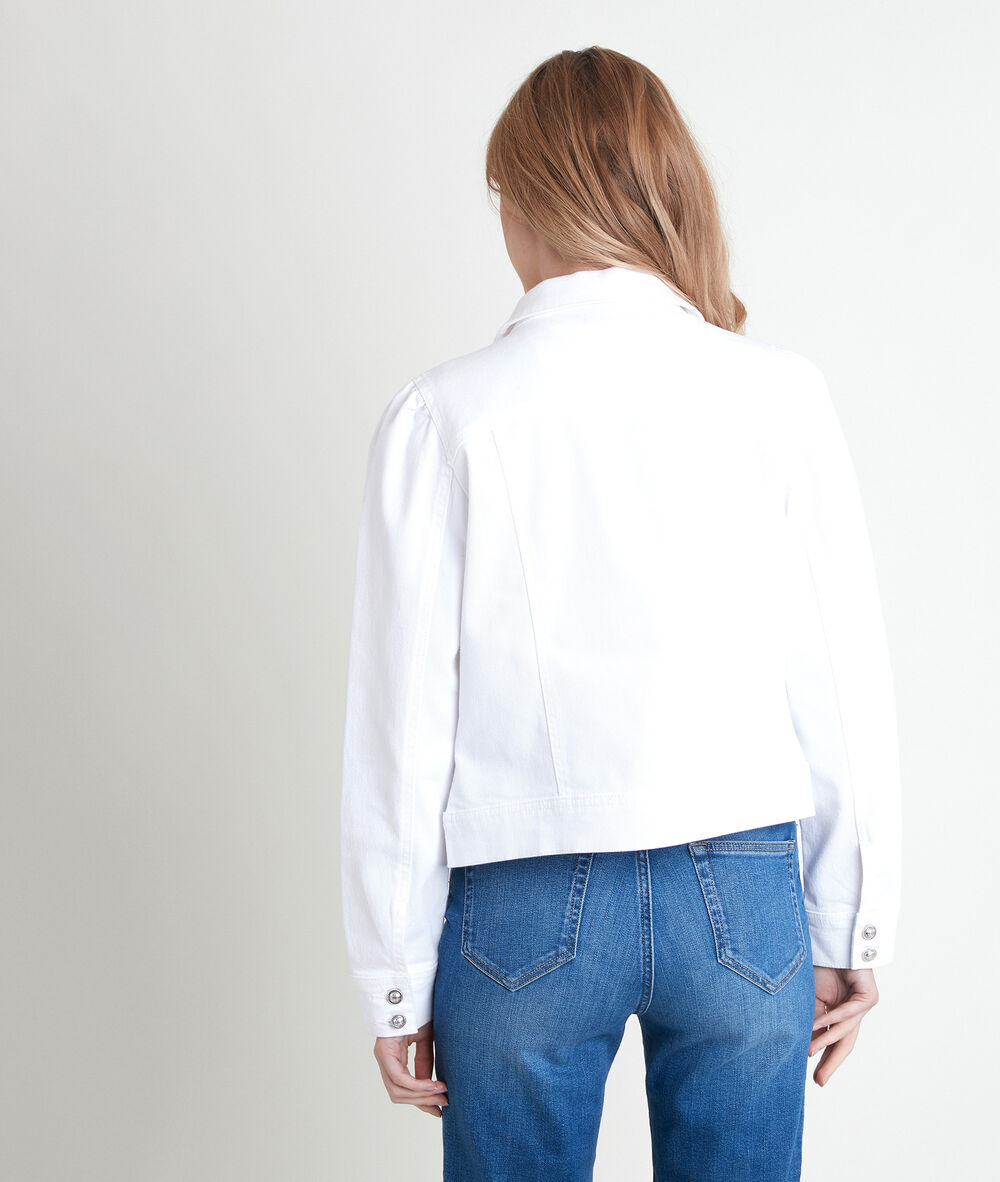 Veste en coton blanche prisca blanc.
