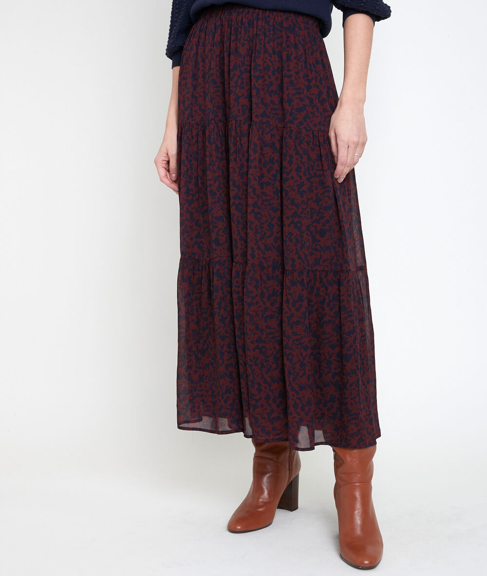 Rok met bloemenprint ginko rose.