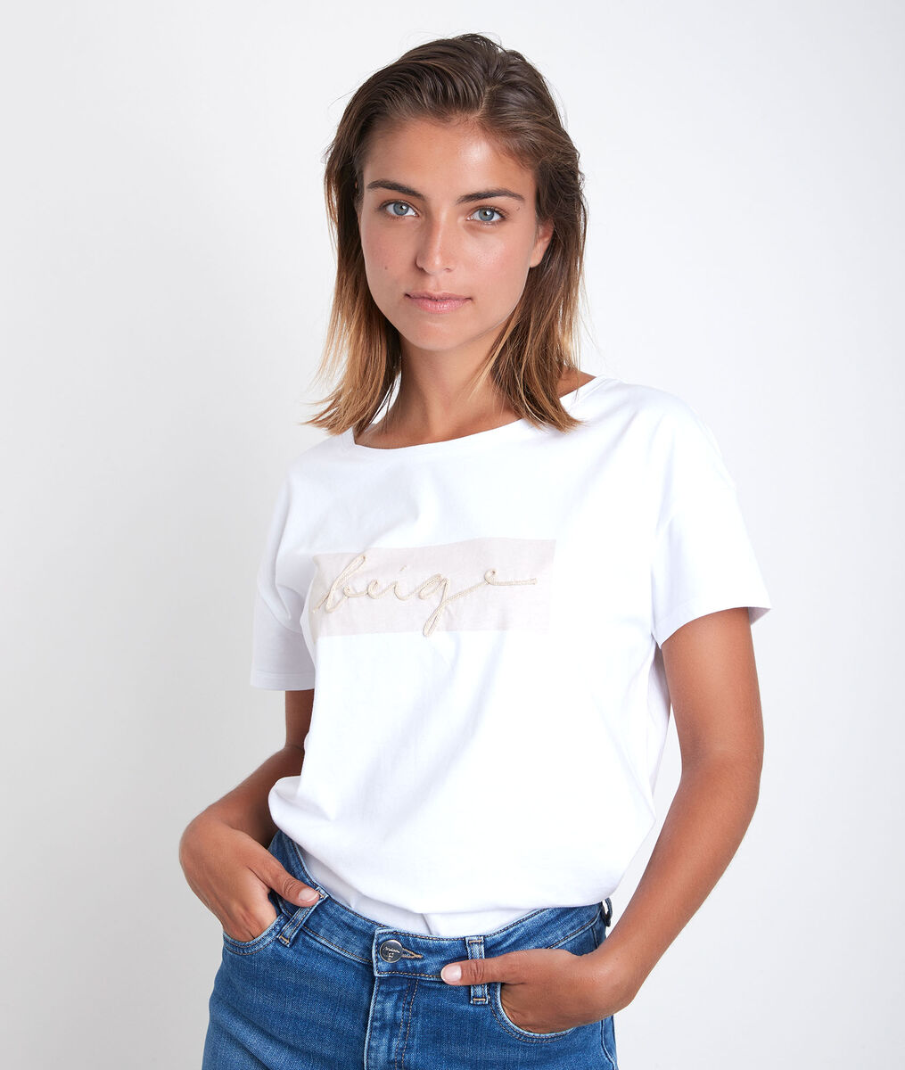 Tee-shirt en coton biologique brodé Djina | 1-2-3 Tee-shirt en coton biologique brodé Djina PhotoZ | 1-2-3