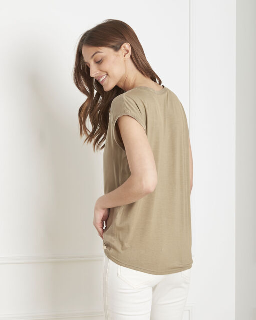 Blouse kaki bimatière velizi olive.