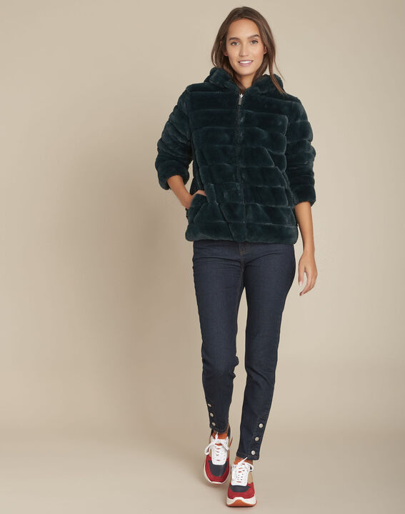 Manteau en fausse fourrure cyprès Laura | 1-2-3 Manteau en fausse fourrure cyprès Laura PhotoZ | 1-2-3