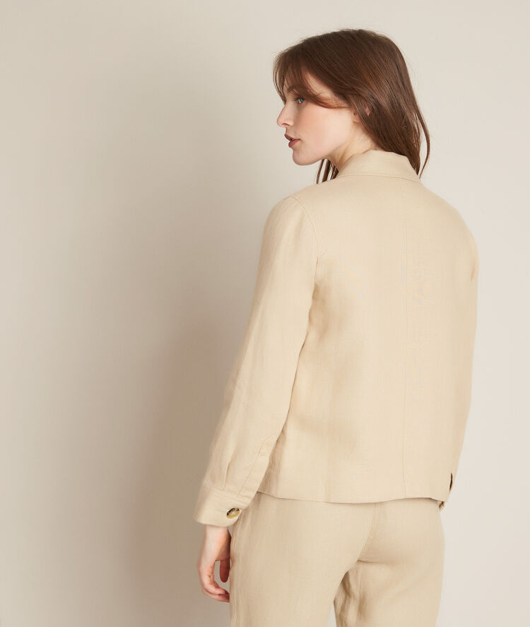Veste en lin lina chaux.