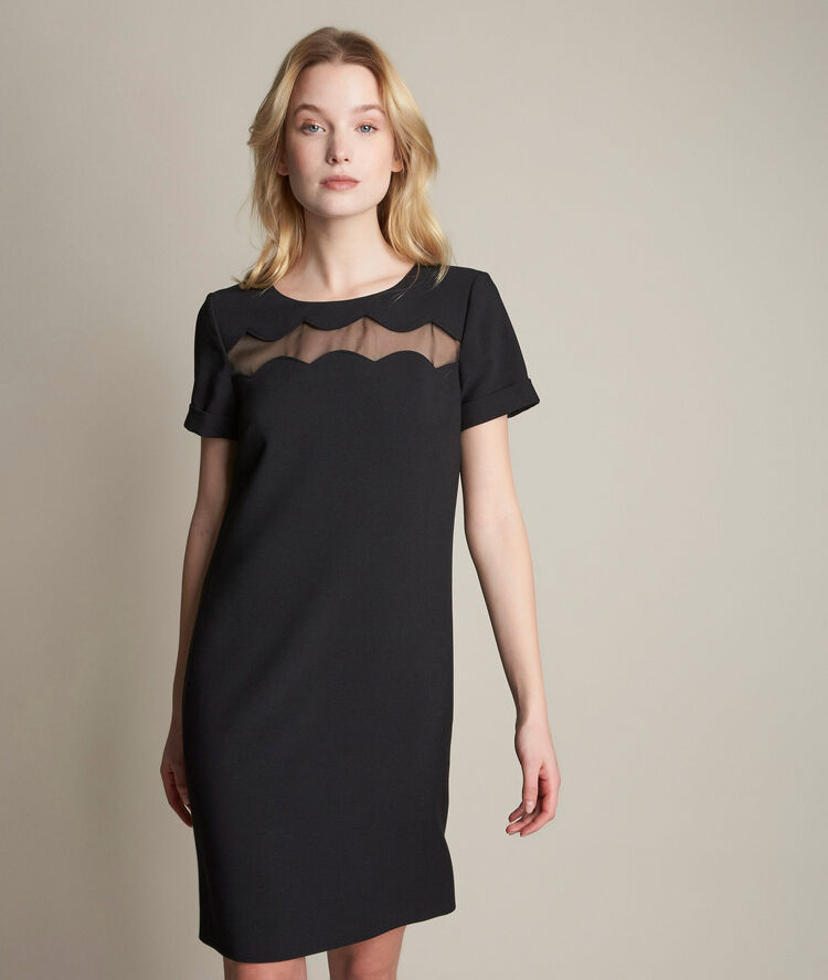 Straight-fit jurk cassie zwart.