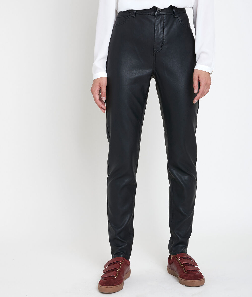 Pantalon faux cuir slim malice noir.