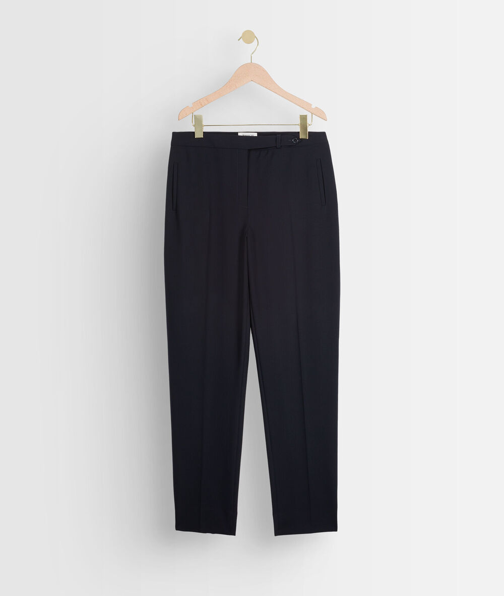Pantalon marine slim microfibre lara marine.