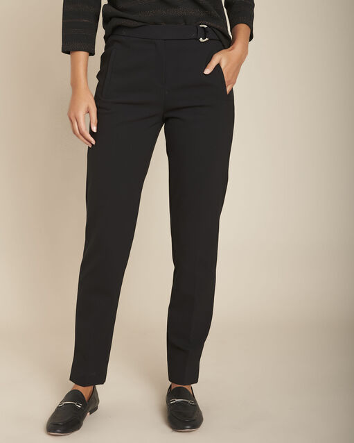 Pantalon en microfibre noir Eole (2) - Maison 123
