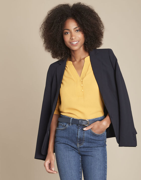 Blouse bimatière ambre Mira | 1-2-3 Blouse bimatière ambre Mira PhotoZ | 1-2-3