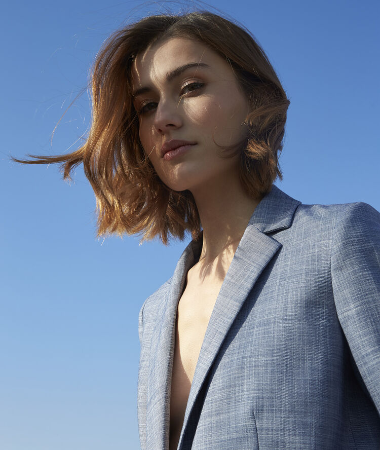 Veste de tailleur leila marine.