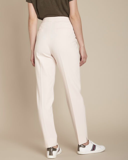 Pantalon poudre cigarette en microfibre lara poudre.