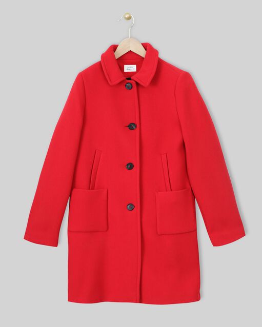 Manteau rouge en laine terry grenade.
