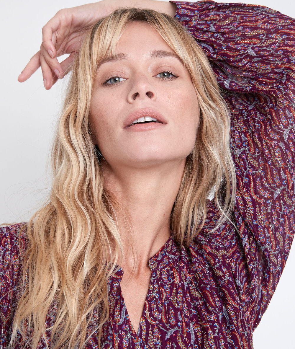 Blousee imprimée grenat elsa grenat.