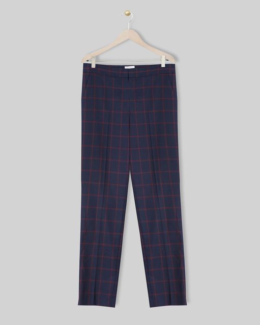 Pantalon marine à carreaux elton marine.