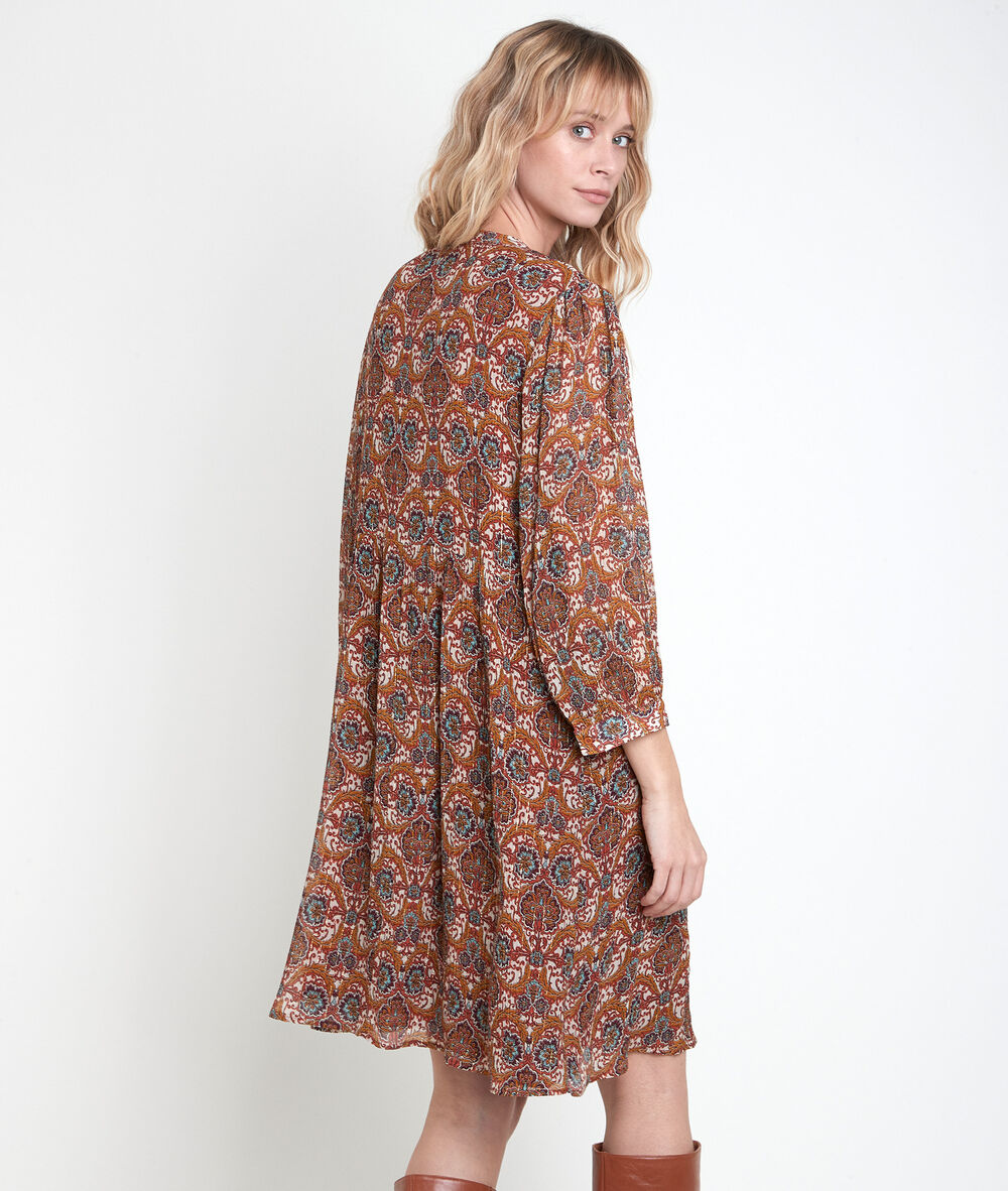 Robe imprimée camel calypso camel.