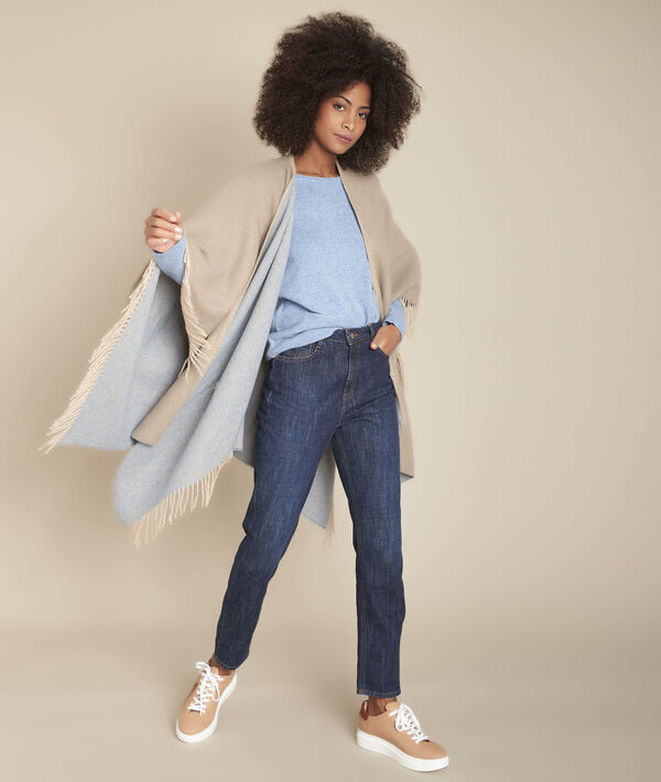 Pull en cachemire azur Fog | 1-2-3 Pull en cachemire azur Fog PhotoZ | 1-2-3