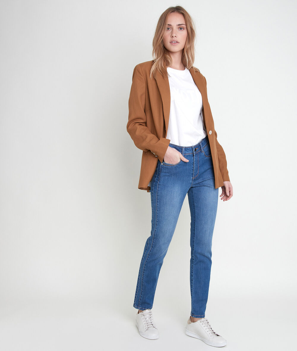 De iconische slim-fit stone used jeans paola stone used.