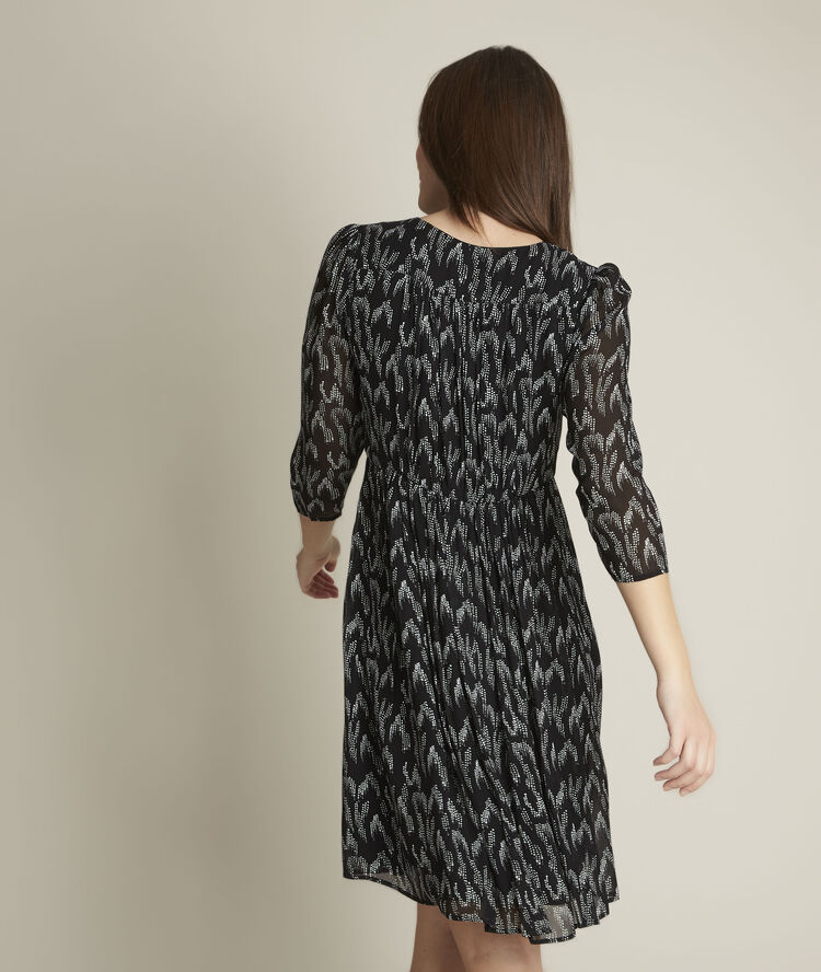 Robe imprimée courtney noir.
