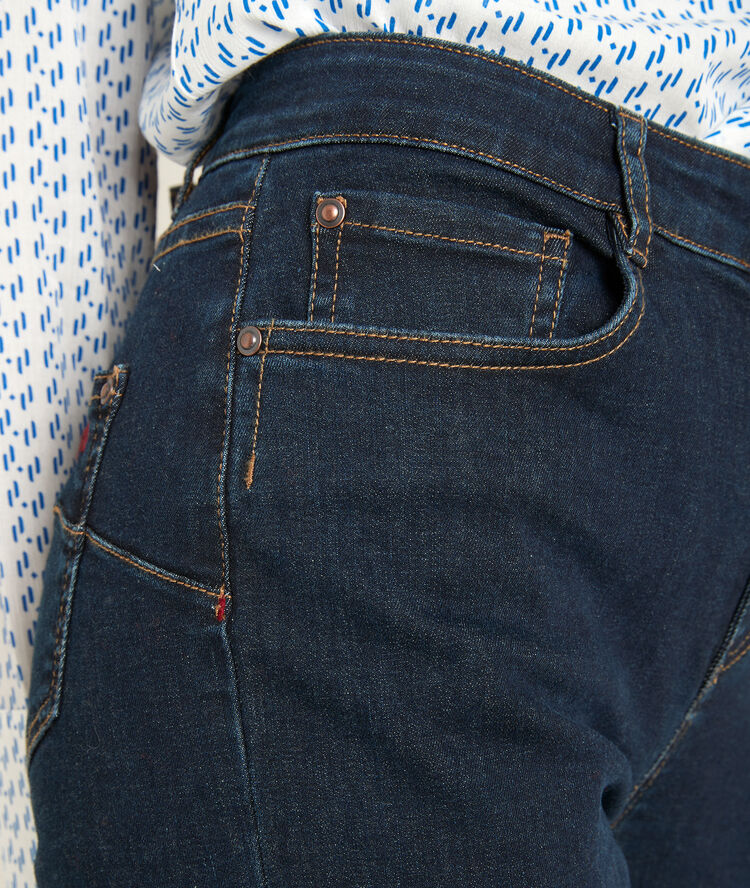 L'iconique slim : jean brut used suzy indigo fonce.