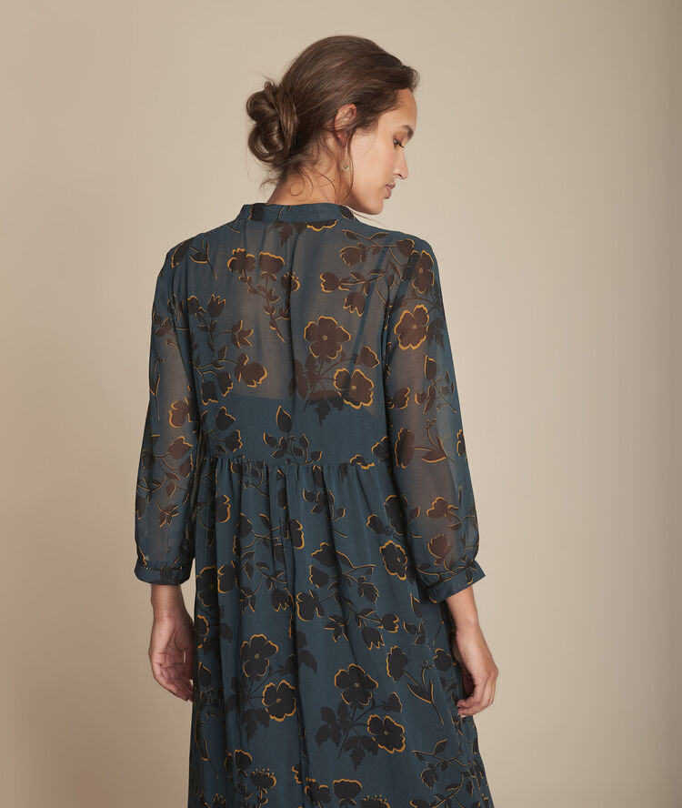 Robe longue imprimée ivanie cypres.