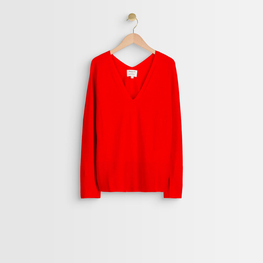 Pull en cachemire orange ralph geranium.