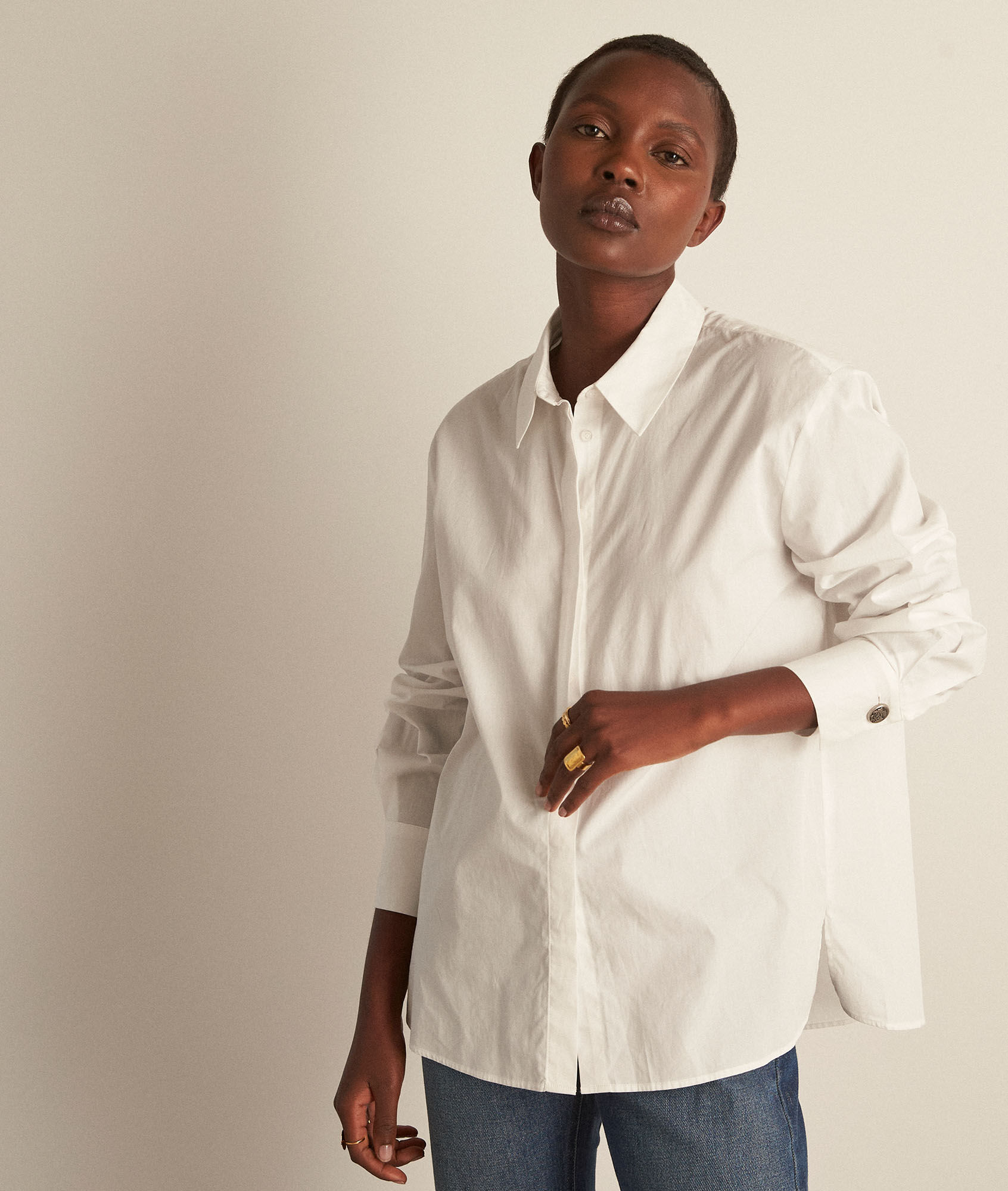 Femme Chemise en popeline de coton Evening Blue | Chemises GANT ⋆  Haterhouston