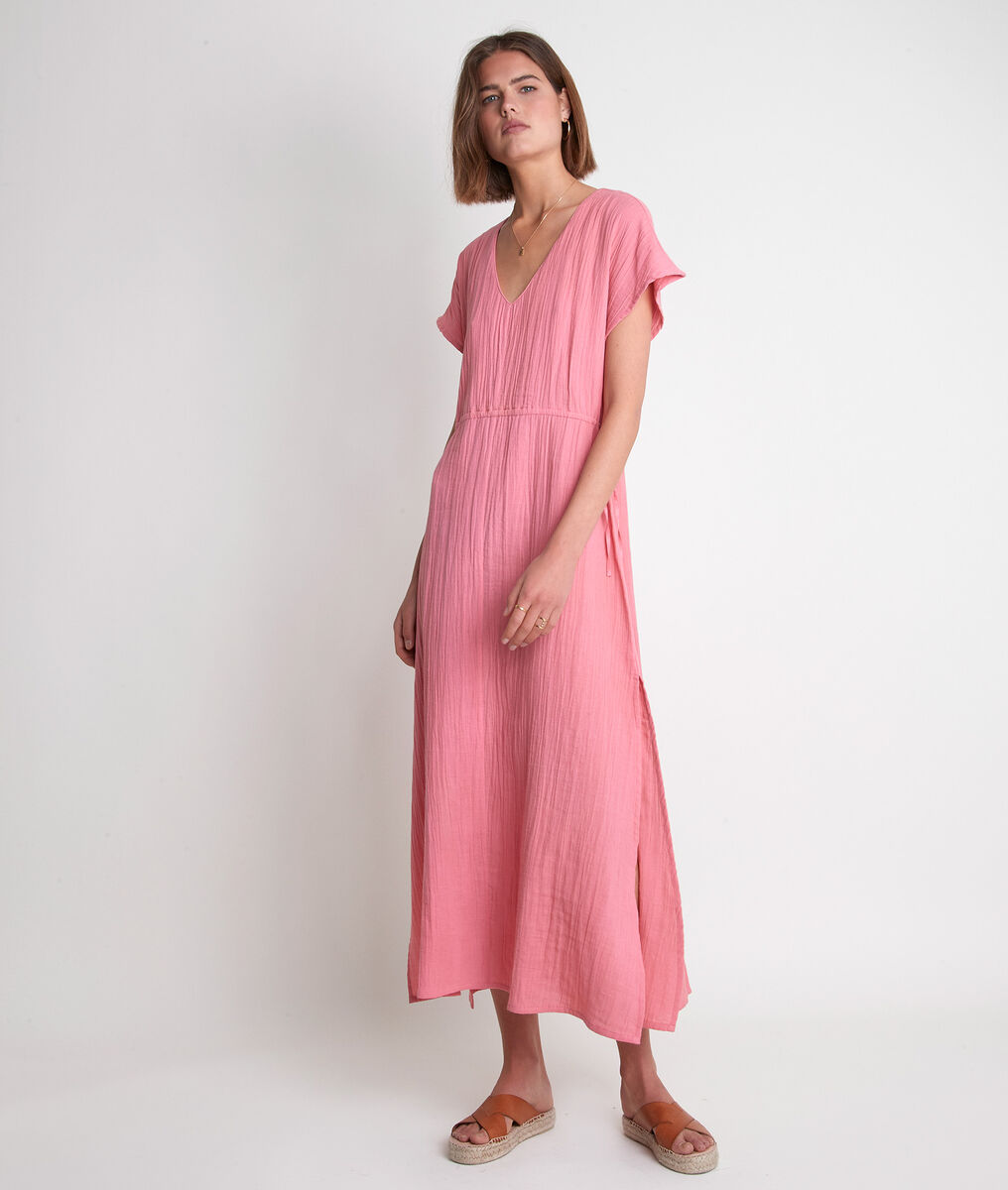 Robe longue en coton fraise Latimissi | 1-2-3 Robe longue en coton fraise Latimissi PhotoZ | 1-2-3