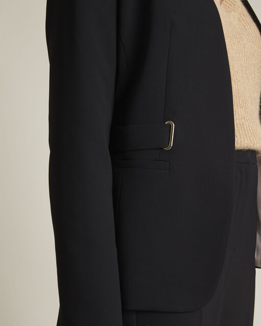Veste en microfibre noire beatrice noir.