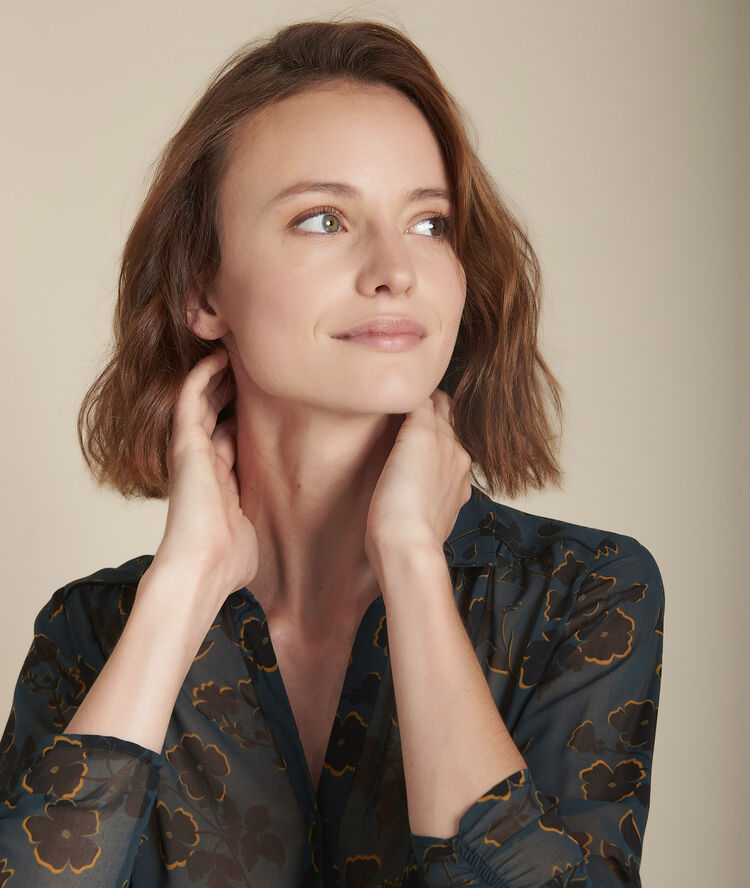 Blouse imprimée transparente magali cypres.