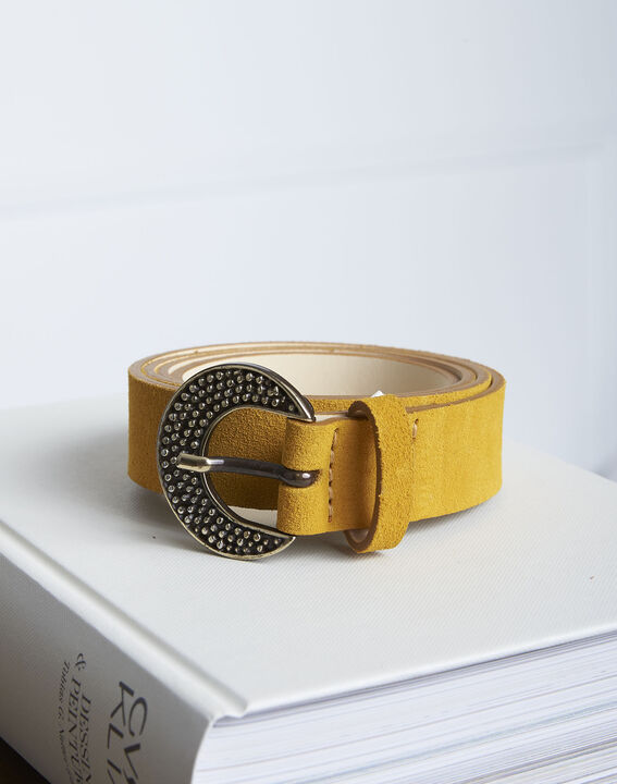Ceinture en cuir ambre à boucle fantaisie Armony | 1-2-3 Ceinture en cuir ambre à boucle fantaisie Armony PhotoZ | 1-2-3