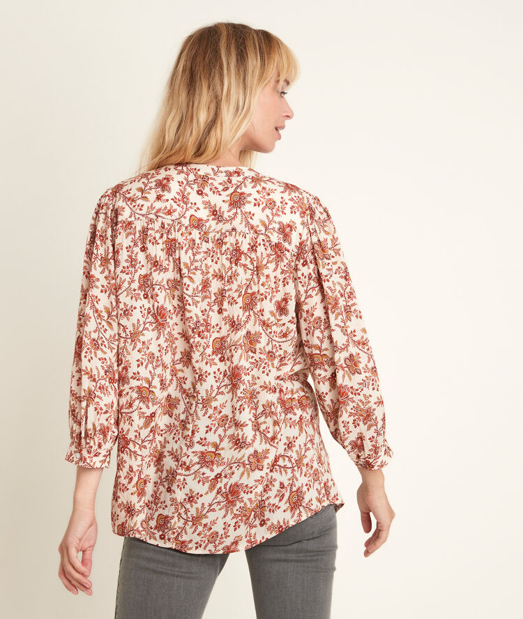 Blouse imprimée elsa bis cannelle.