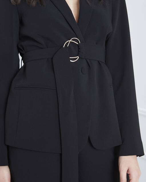 Veste noire détail doré ceinture fanny noir.