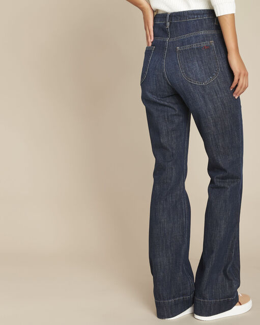 Le vintage flare: jean brut stephan indigo fonce.