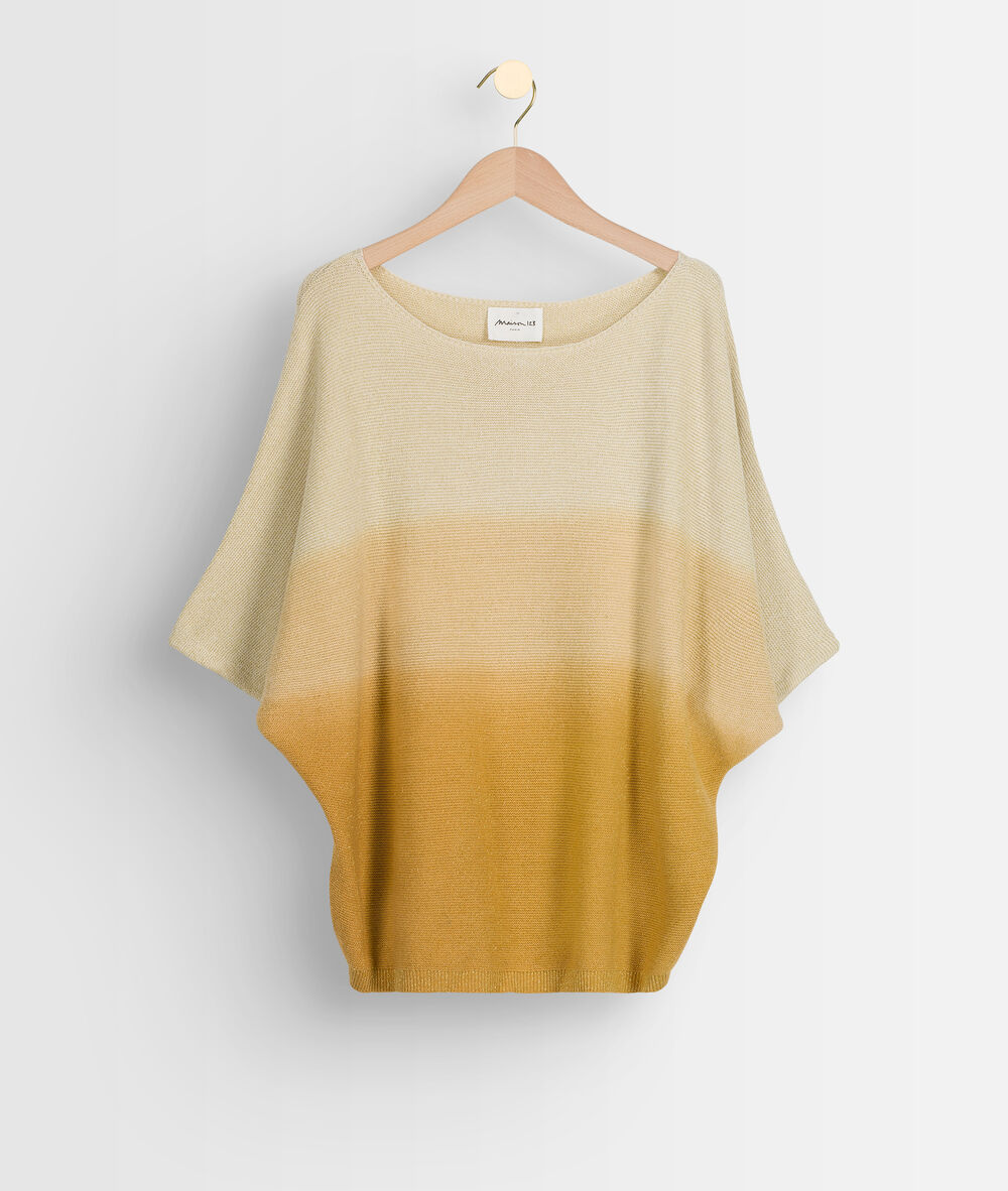 Pull fin bleu dégradé ashley miel.