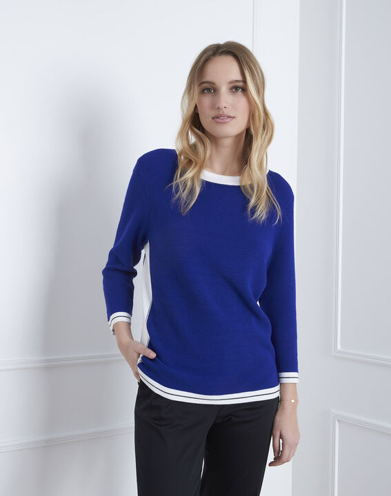 Pull bleu graphique Avocado | 1-2-3 Pull bleu graphique Avocado PhotoZ | 1-2-3