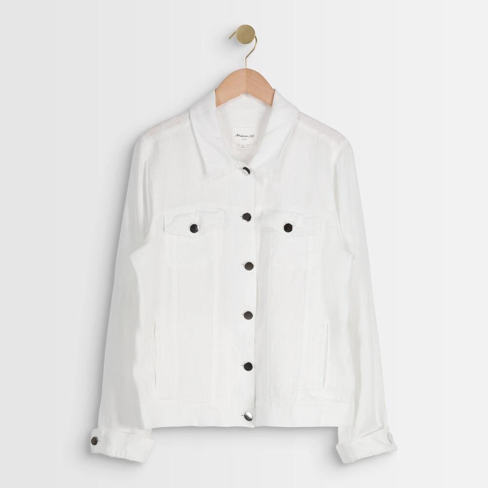 Veste en lin blanche clem blanc.