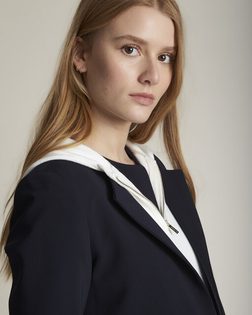 Veste marine poches à rabat microfibre charme marine.