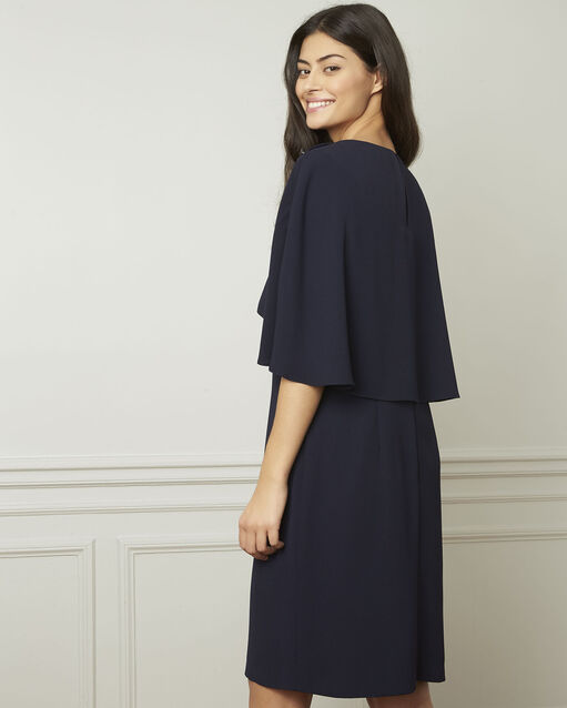Robe marine à cape heidi marine.