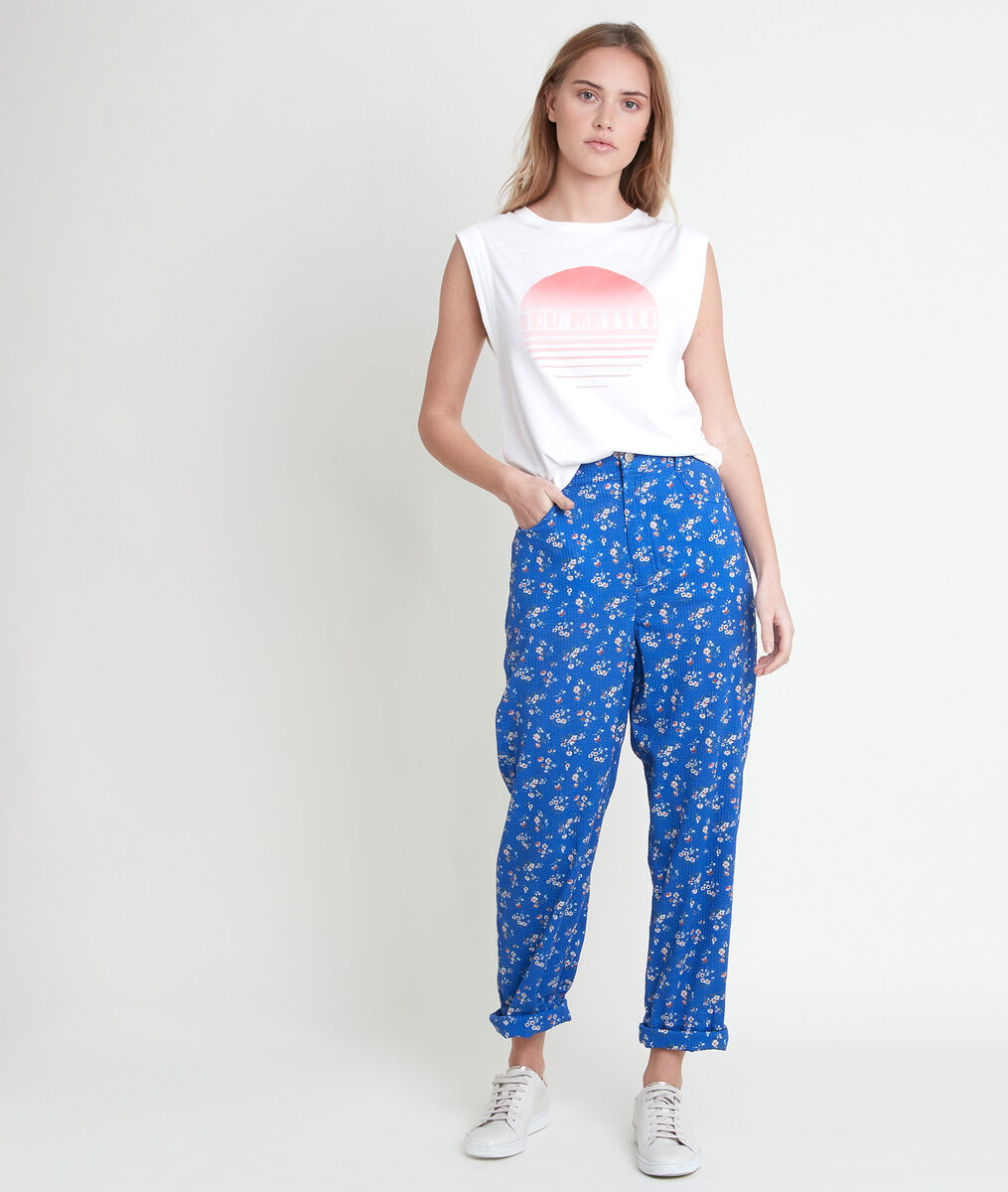 Pantalon carotte imprimé Flower | 1-2-3 Pantalon carotte imprimé Flower PhotoZ | 1-2-3