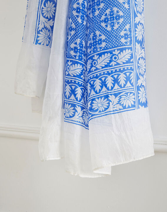 Foulard bleu imprimé Oda | 1-2-3 Foulard bleu imprimé Oda PhotoZ | 1-2-3