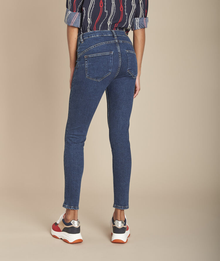 L'audacieux skinny : jean brut sally indigo fonce.