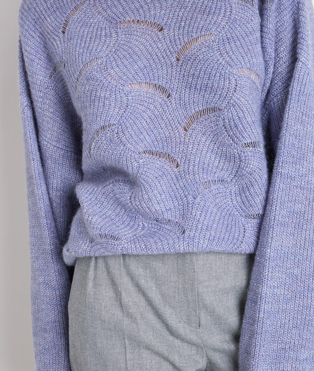 Pull mauve maille fantaisie amanda mauve.