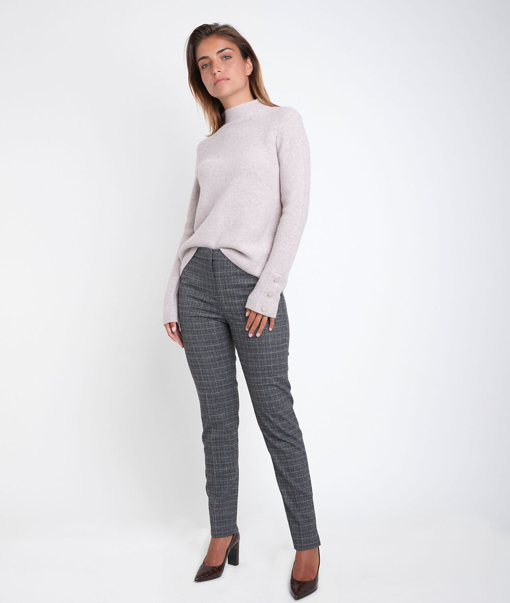 Pull en cachemire col montant parme rim parme.