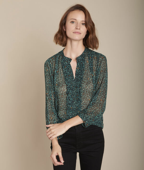 Blouse imprimé feuille Maggie | 1-2-3 Blouse imprimé feuille Maggie PhotoZ | 1-2-3