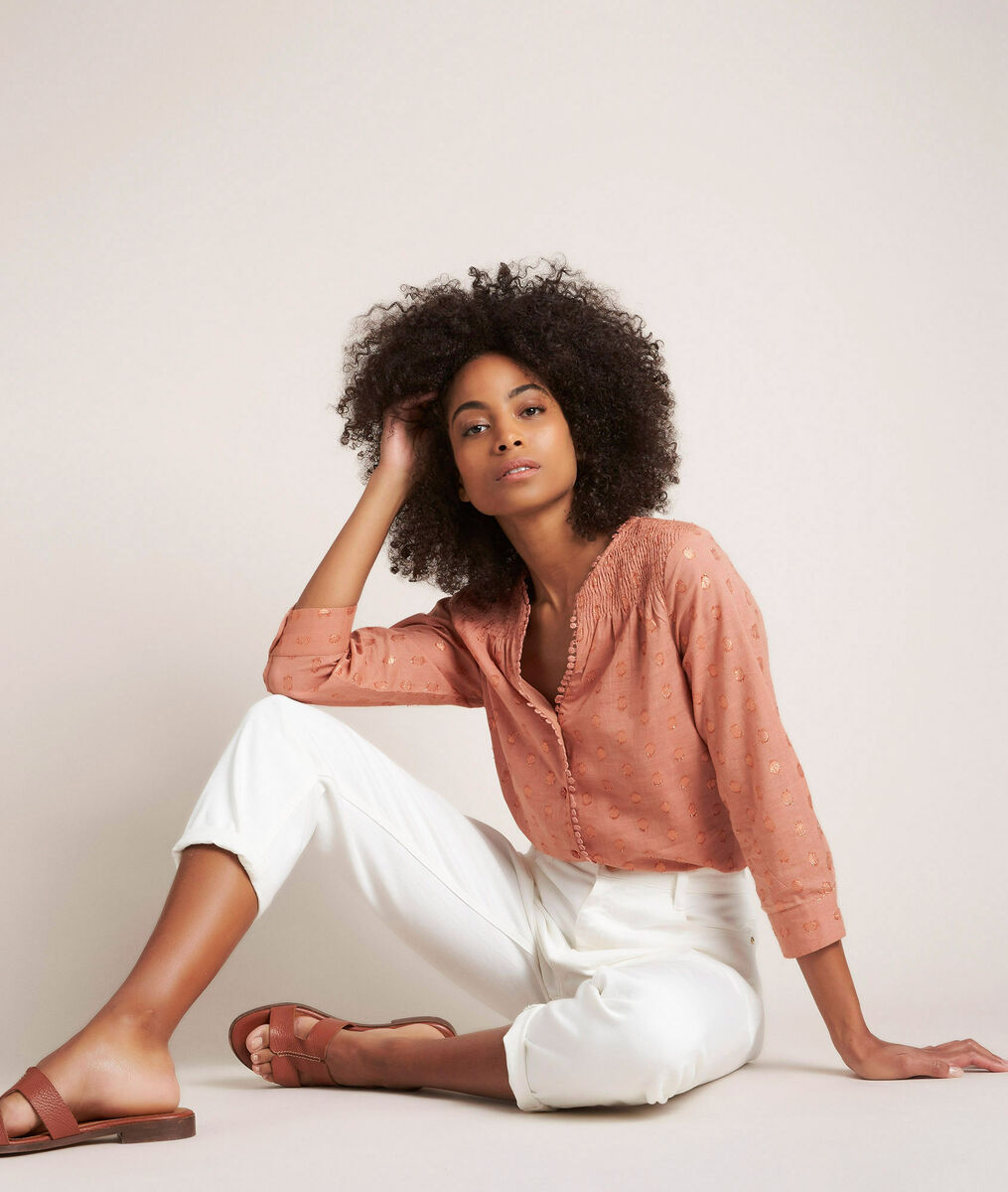 Roze lurex blouse Elma | 1-2-3 Roze lurex blouse Elma PhotoZ | 1-2-3
