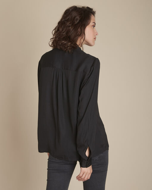 Blouse lavallière noire maud noir.