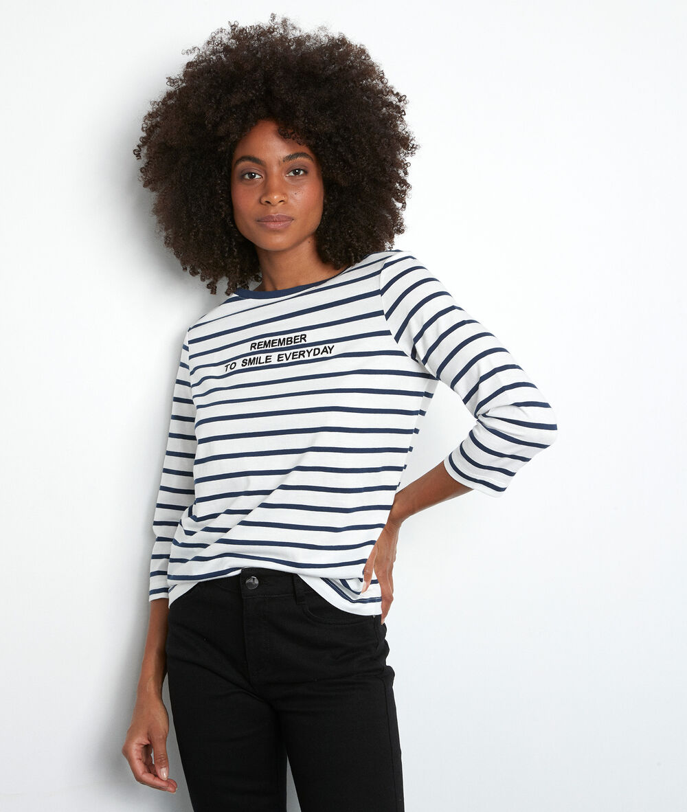 Geborduurd shirt in marinestijl espoir marine.